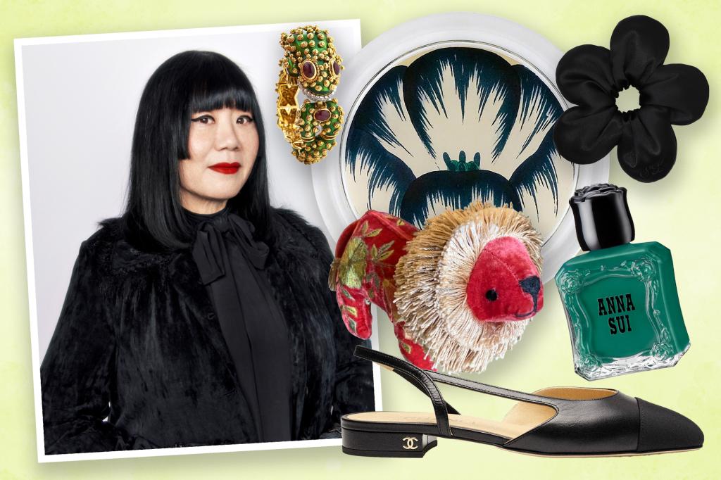  Exclusive |  Anna Sui's true colors: her perfect red lipstick, green nail polish and lavender underwear

